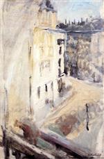 Edouard Vuillard - Bilder Gemälde - A Corner of the Place Vintimille, View from the Artist's Window