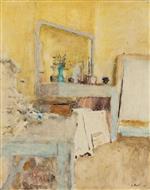 Edouard Vuillard - Bilder Gemälde - A Corner of Vuillard's Room at Clayes