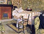 Edouard Vuillard - Bilder Gemälde - Annette in front of the Rail-Backed Chair