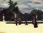 Edouard Vuillard - Bilder Gemälde - Around the Pool, The Tuileries