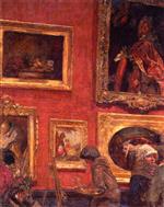 Edouard Vuillard - Bilder Gemälde - At the Louvre, la Salle Lacaze