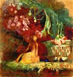 Edouard Vuillard  - Bilder Gemälde - Carnations and Statuette