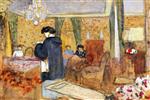 Edouard Vuillard  - Bilder Gemälde - Femmes dans le Salon à la Terrasse à Vasouy