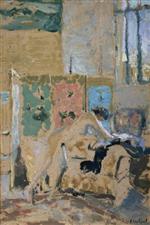 Edouard Vuillard  - Bilder Gemälde - Interior with a Screen