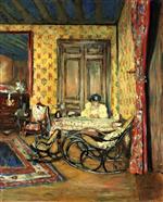 Edouard Vuillard  - Bilder Gemälde - Interior with Rocking Chairs