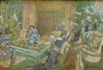 Edouard Vuillard  - Bilder Gemälde - La Reunion de couture a Loctudy