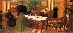 Edouard Vuillard  - Bilder Gemälde - Large Interior with Six Figures