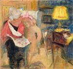 Edouard Vuillard  - Bilder Gemälde - Lucy Hessel and Lulu, Rue de Naples