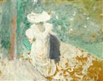 Edouard Vuillard  - Bilder Gemälde - Lucy Hessel on a Path at Vasouy