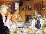 Edouard Vuillard  - Bilder Gemälde - Luncheon with Henry-Jean Laroche at Saint-Jean House in Pont-l'Evêque