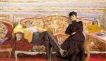 Edouard Vuillard  - Bilder Gemälde - M. and Mme Feydeau on a Sofa