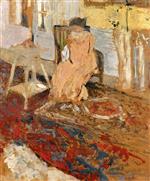 Edouard Vuillard  - Bilder Gemälde - Madame Arthur Fontaine on a Smyrna Carpet