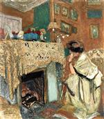 Edouard Vuillard  - Bilder Gemälde - Madame Hessel at the Fireside