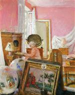 Edouard Vuillard  - Bilder Gemälde - Madame Hessel in Her Room at Château des Clayes