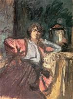 Edouard Vuillard  - Bilder Gemälde - Madame Hessel with Pink Scarf