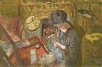 Edouard Vuillard  - Bilder Gemälde - Mme Hessel at Her Sewing Table