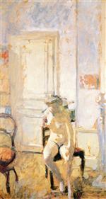 Edouard Vuillard  - Bilder Gemälde - Nude on a Chaise