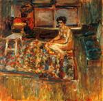 Edouard Vuillard  - Bilder Gemälde - Nude on an Orange Rug