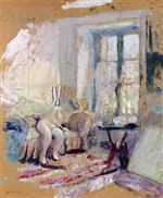 Edouard Vuillard  - Bilder Gemälde - Nude Woman Leaning on a Couch