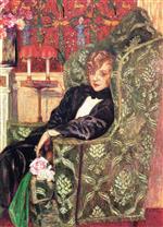 Edouard Vuillard  - Bilder Gemälde - Portrait of Yvonne Printemps