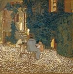 Edouard Vuillard  - Bilder Gemälde - Repast in a Garden