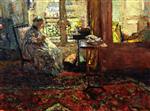 Edouard Vuillard  - Bilder Gemälde - Seamstress in front of the Window