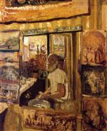 Edouard Vuillard  - Bilder Gemälde - Self-Portrait in the Dressing-Room Mirror