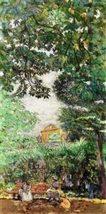 Edouard Vuillard  - Bilder Gemälde - The Bench (Luxembourg Garden)