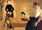 Edouard Vuillard  - Bilder Gemälde - The Conversation