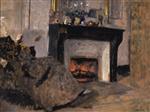 Edouard Vuillard  - Bilder Gemälde - The Fireplace