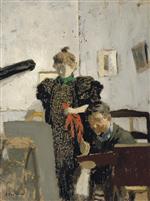 Edouard Vuillard  - Bilder Gemälde - Vallotton at the Natansons