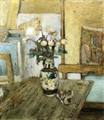 Edouard Vuillard  - Bilder Gemälde - Vase of Flowers