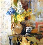 Edouard Vuillard  - Bilder Gemälde - Vase of Spring Flowers