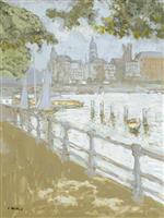 Edouard Vuillard  - Bilder Gemälde - View of the Binnenalster