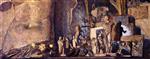 Edouard Vuillard  - Bilder Gemälde - Vuillard's Mantelpiece (Overdoor I)