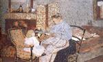 Edouard Vuillard  - Bilder Gemälde - Woman Feeding a Child