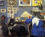 Edouard Vuillard  - Bilder Gemälde - Woman in Blue