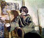 Edouard Vuillard  - Bilder Gemälde - Woman seated next to a stove