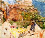 Edouard Vuillard  - Bilder Gemälde - Women and Child at Clos Cézanne