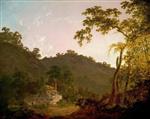 Joseph Wright of Derby - Bilder Gemälde - A Cottage in Needwood Forest, Staffordshire