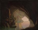 Joseph Wright of Derby - Bilder Gemälde - A Grotto in the Gulf of Salerno at Sunset