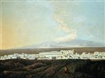 Joseph Wright of Derby - Bilder Gemälde - A View of Catania with Mount Etna in the Distance