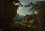 Joseph Wright of Derby - Bilder Gemälde - Dovedale by Moonlight