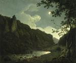 Joseph Wright of Derby - Bilder Gemälde - Dovedale by Moonlight
