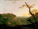 Joseph Wright of Derby  - Bilder Gemälde - Italian Landscape, a View near Tivoli