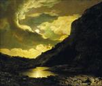 Joseph Wright of Derby  - Bilder Gemälde - Matlock Tor by Moonlight