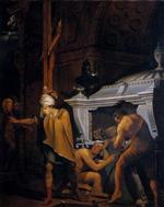 Joseph Wright of Derby  - Bilder Gemälde - Miravan Breaking Open the Tomb of his Ancestors