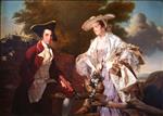 Joseph Wright of Derby  - Bilder Gemälde - Peter Perez Burdett and his first wife Hannah