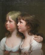 Joseph Wright of Derby  - Bilder Gemälde - Portrait of Sarah and Ann Haden