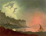 Joseph Wright of Derby  - Bilder Gemälde - Vesuvius from Posillipo